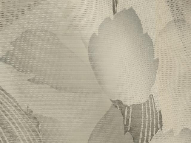 平和屋着物*夏物 小紋 絽 草花文 正絹 逸品 AABJ8864st