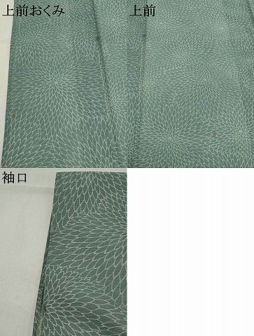 平和屋着物*夏物 小紋 絽 菊尽くし 洗える着物 AABJ8866st