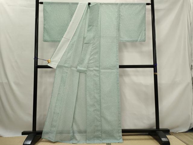 平和屋着物*夏物 小紋 絽 幾何学文様 洗える着物 AABJ8867st