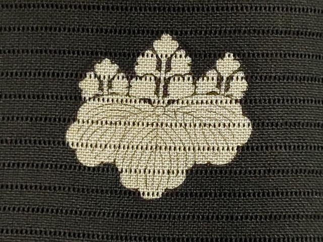 平和屋着物*夏物 アンティーク 大正ロマン 黒留袖 絽 刺繍 流水飛鳥松文 暈し染め 銀糸 正絹 逸品 AABJ8869st