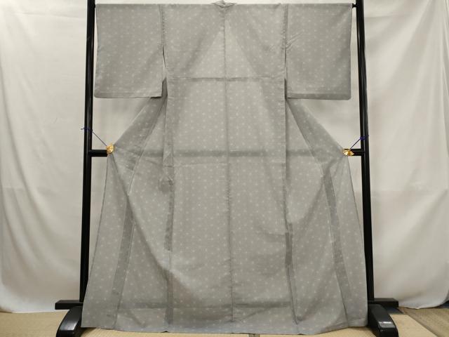 平和屋着物*夏物 小紋 紗 麻の葉文様 やまと誂製 ロング丈 洗える着物 AABJ8880st