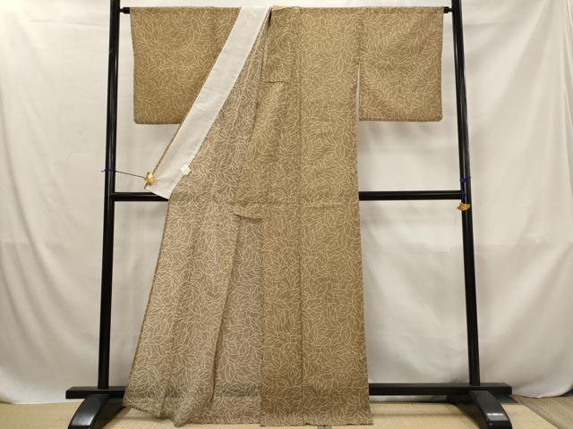 平和屋着物*夏物 小紋 紗 葉尽くし 洗える着物 AABJ8889st