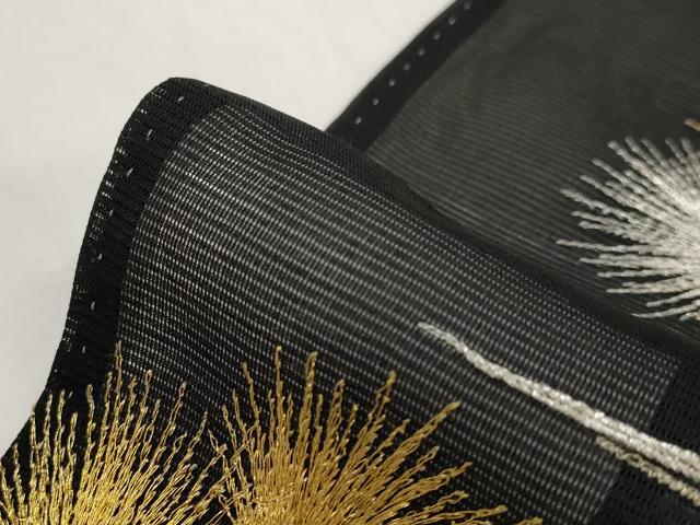 平和屋着物*夏物 黒留袖 絽 刺繍 流水枝松文 金銀糸 洗える着物 AABJ8896st
