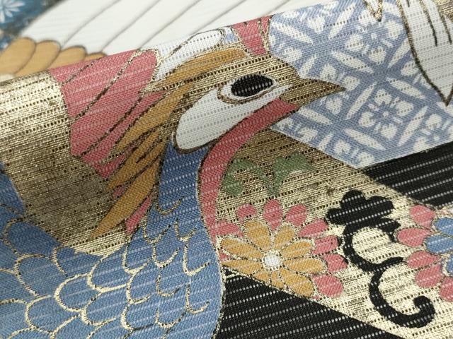 平和屋着物*夏物 黒留袖 絽 吉祥鳳凰更紗花文 金彩 洗える着物 AABJ8900st