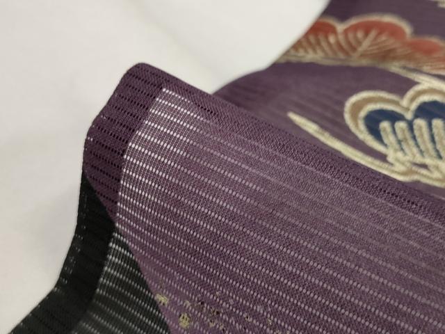 平和屋着物*夏物 黒留袖 絽 鳳凰花松文 暈し染め 金彩 洗える着物 AABJ8902st