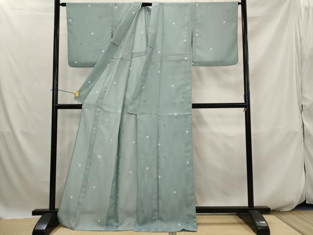 平和屋着物*夏物 小紋 紗 あられ 洗える着物 AABJ8915st