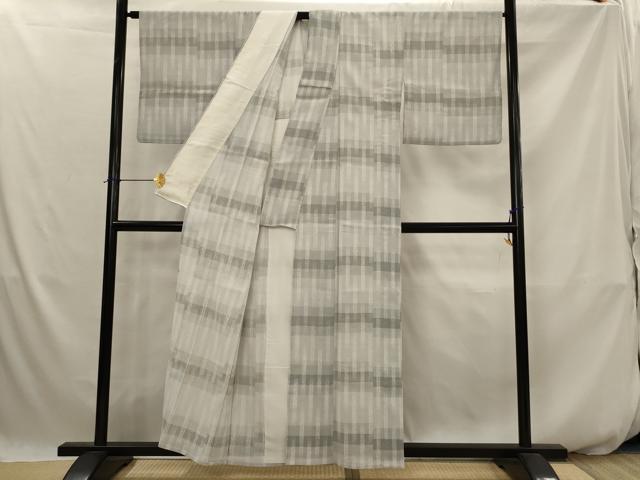 平和屋着物*夏物 小紋 紗 変わり格子 洗える着物 AABJ8916st