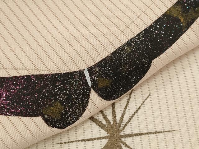 平和屋着物*夏物 訪問着 縦絽 舞蝶文 暈し染め 金彩 正絹 逸品 AABJ8917st