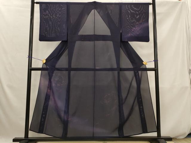 平和屋着物*夏物 訪問着 絽 舞扇文 暈し染め 正絹 逸品 AABJ8920st