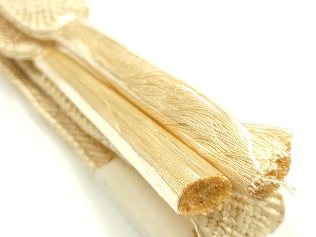 平和屋着物●和装小物 帯締め・帯揚げセット 笹浪組 芝花文 金銀彩 暈し染め 逸品 未使用 AABJ8928ay