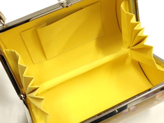 平和屋着物▼和装小物 和装バッグ 振袖用 ハンドバッグ エナメル 舞花文 桜 金彩 暈し 逸品 AABJ8947ay