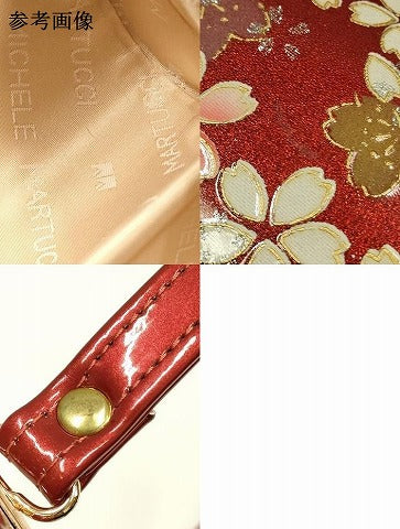 平和屋着物▼和装小物 和装バッグ 振袖用 ハンドバッグ MICHELE MARTUCCI エナメル 舞花文 桜 金彩 暈し 逸品 AABJ8953ay