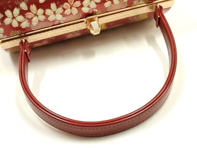 平和屋着物▼和装小物 和装バッグ 振袖用 ハンドバッグ MICHELE MARTUCCI エナメル 舞花文 桜 金彩 暈し 逸品 AABJ8953ay