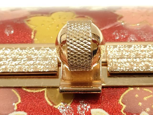 平和屋着物▼和装小物 和装バッグ 振袖用 ハンドバッグ MICHELE MARTUCCI エナメル 舞花文 桜 金彩 暈し 逸品 AABJ8953ay