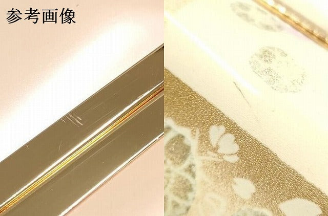 平和屋着物▼和装小物 和装バッグ 振袖用 ハンドバッグ MICHELE MARTUCCI エナメル 市松花文 金銀彩 逸品 AABJ8955ay