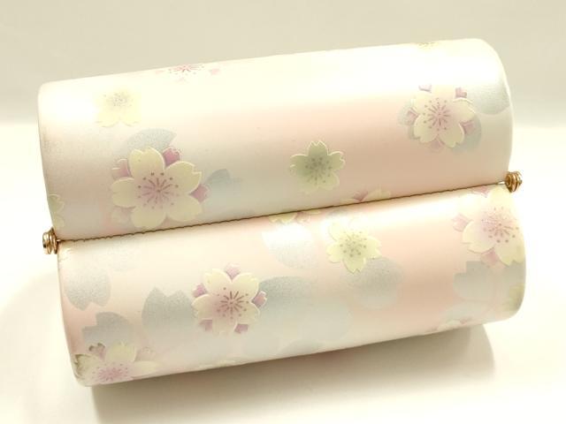 平和屋着物▼和装小物 和装バッグ 振袖用 ハンドバッグ MICHELE MARTUCCI エナメル 舞花文 金彩 逸品 AABJ8957ay