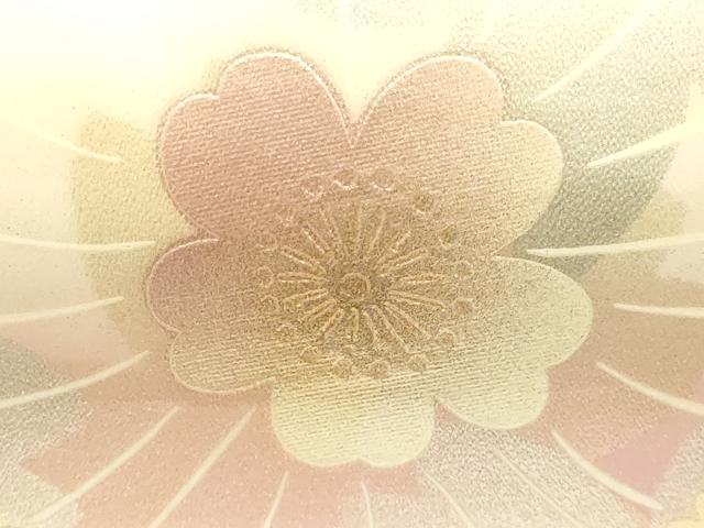 平和屋着物▼和装小物 和装バッグ 振袖用 ハンドバッグ エナメル 舞花文 桜 金彩 暈し 逸品 AABJ8959ay