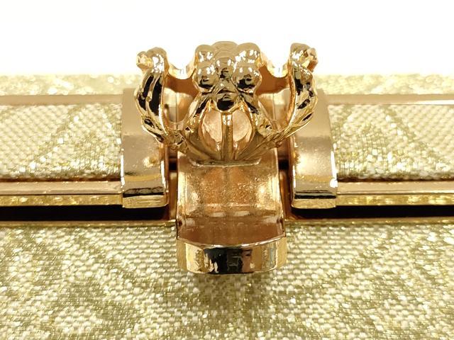 平和屋着物▼和装小物 和装バッグ ハンドバッグ 七宝花文 金糸 逸品 AABJ8965ay