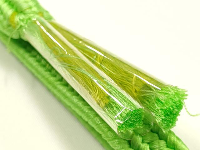 平和屋着物●和装小物 帯締め・帯揚げセット 平組 柄絞り 麻の葉 暈し染め 逸品 未使用 AABJ8971ay