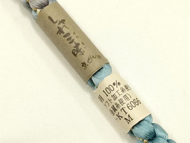 平和屋本店●和装小物 振袖用帯締め・帯揚げセット 総絞り 舞花文 金糸 金彩 撚り房 京ぜんび 逸品 未使用 AABJ8979ay