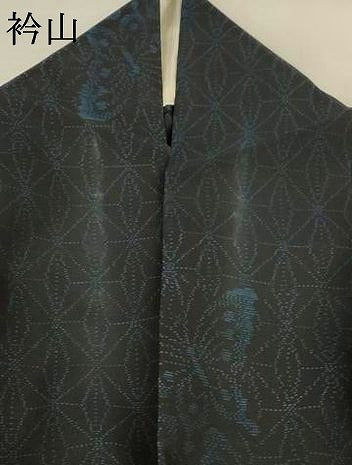 平和屋着物*夏物 小紋 紗 舞蝶文 洗える着物 AABJ9001jd