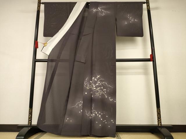 平和屋着物*夏物 訪問着 絽 駒刺繍 蔦の葉文 暈し染め 正絹 逸品 AABJ9003jd