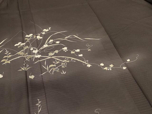 平和屋着物*夏物 訪問着 絽 駒刺繍 蔦の葉文 暈し染め 正絹 逸品 AABJ9003jd