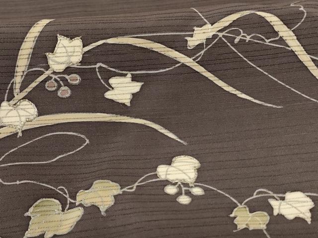 平和屋着物*夏物 訪問着 絽 駒刺繍 蔦の葉文 暈し染め 正絹 逸品 AABJ9003jd