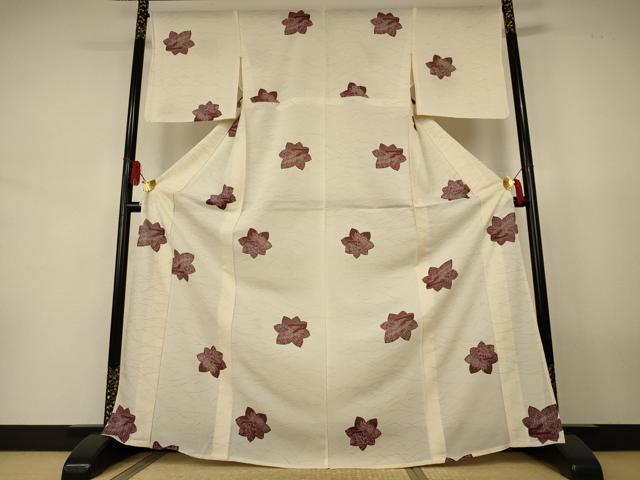 平和屋着物*夏物 小紋 絽 風景花文 正絹 逸品 AABJ9004jd