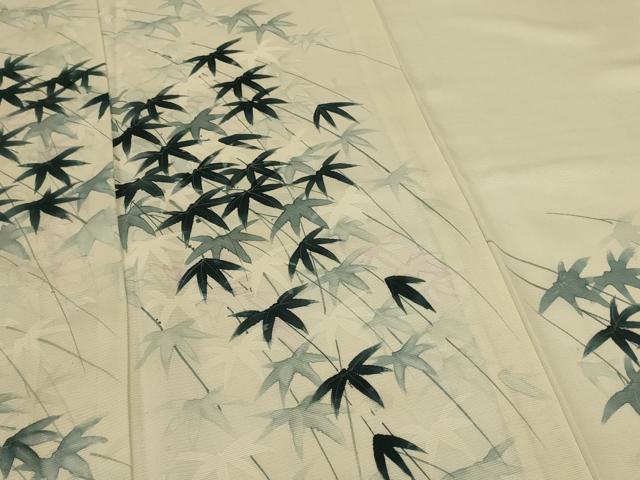 平和屋着物*夏物 訪問着 絽 笹文 正絹 逸品 AABJ9010jd