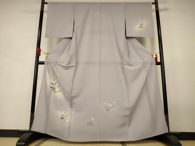 平和屋着物＊夏物 訪問着 絽 草花文 暈し染め 正絹 逸品 AABJ9015jd
