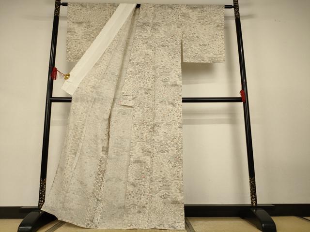 平和屋着物*夏物 紗紬 風景文 正絹 逸品 AABJ9030jd