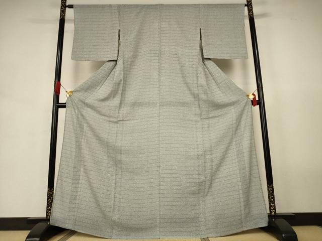 平和屋着物*夏物 小紋 紗 縞 ゑり善扱い 正絹 逸品 AABJ9035jd