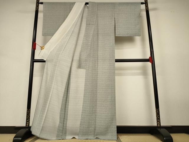 平和屋着物*夏物 小紋 紗 縞 ゑり善扱い 正絹 逸品 AABJ9035jd