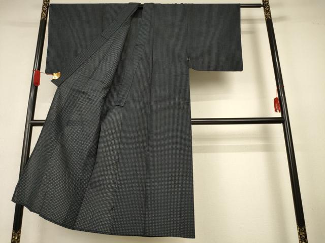 平和屋着物*夏物 男性 小紋 格子 AABJ9040jd