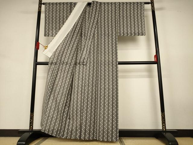 平和屋着物*夏物 本場琉球絣 夏琉球 間道 正絹 逸品 AABJ9053jd