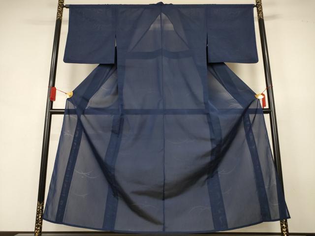 平和屋着物*夏物 色無地 露芝紋紗 褐返色 正絹 逸品 AABJ9056jd