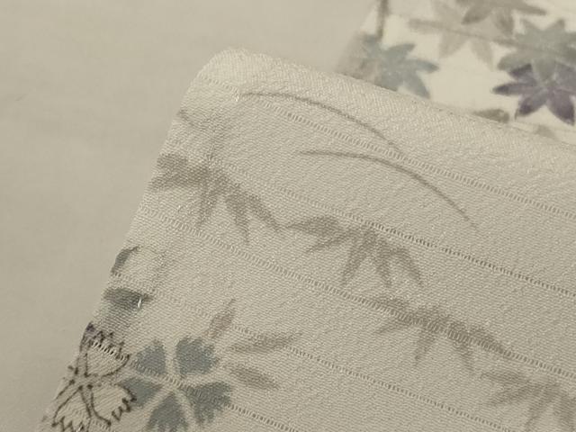 平和屋着物*夏物 小紋 絽 流水草花文 洗える着物 AABJ9070jd
