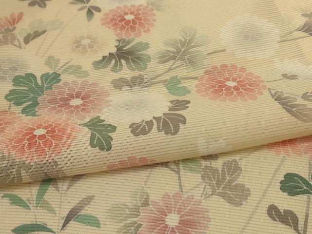 平和屋着物*夏物 訪問着 絽 草花文 正絹 逸品 AABJ9072jd