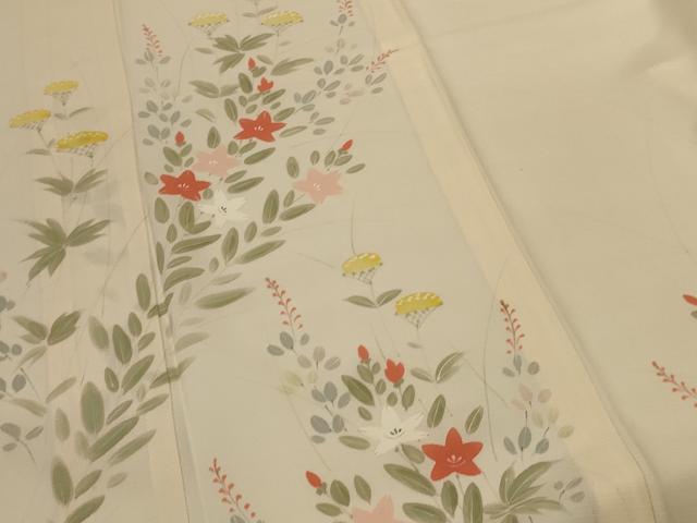 平和屋着物*夏物 訪問着 絽 草花文 正絹 逸品 AABJ9074jd