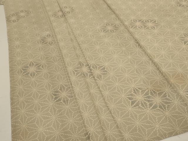 平和屋着物*夏物 本場大島紬 夏大島 麻の葉文様 正絹 逸品 AABJ9076jd
