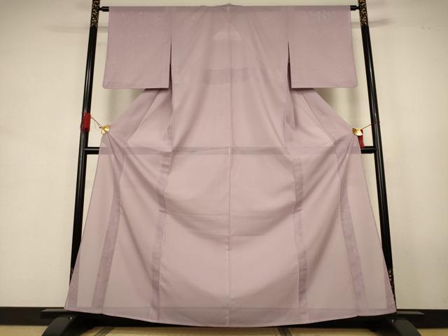 平和屋着物*夏物 色無地 絽 胡桃染色 洗える着物 AABJ9078jd