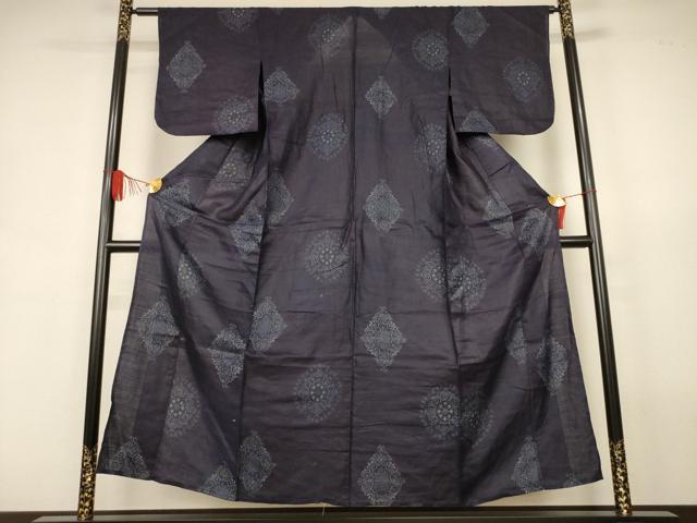 平和屋着物*夏物 重要無形文化財 本場宮古上布 花菱文 苧麻 逸品 AABJ9079jd