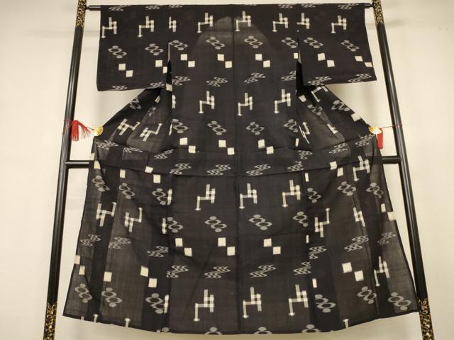 平和屋着物*夏物 本場琉球絣 夏琉球 正絹 逸品 AABJ9092jd