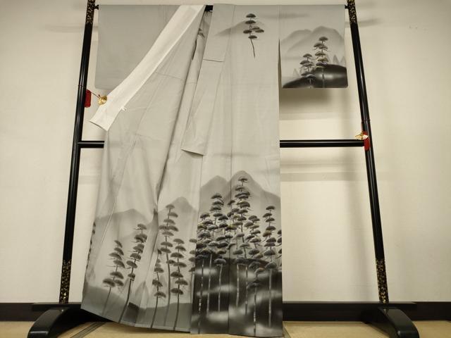 平和屋着物*夏物 訪問着 紗 風景文 金彩 正絹 逸品 AABJ9103jd