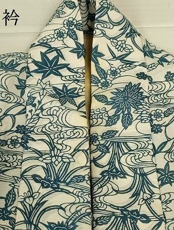 平和屋着物*夏物 小紋 絽 流水草花文 洗える着物 AABJ9120jd