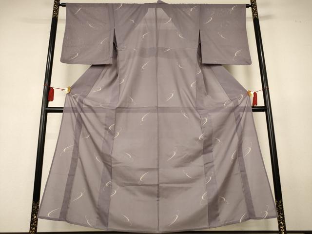 平和屋着物*夏物 小紋 絽 幾何学丸文 洗える着物 AABJ9126jd
