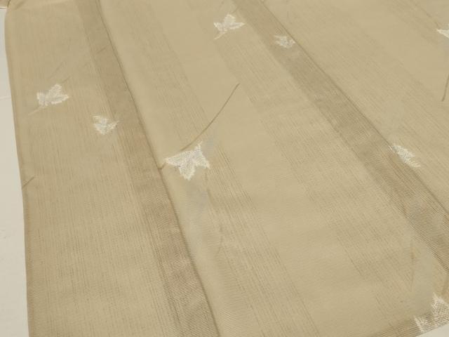 平和屋着物*夏物 小紋 絽 舞葉文 洗える着物 AABJ9129jd