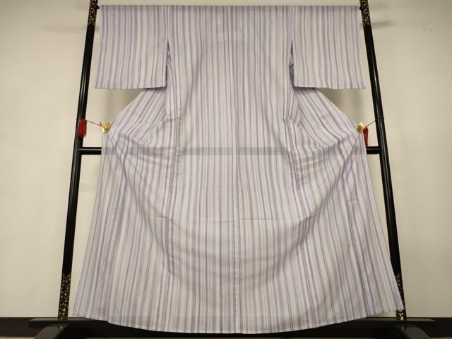 平和屋着物*夏物 小紋 絽 縞 洗える着物 AABJ9134jd