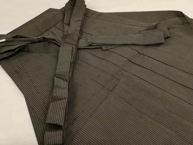 平和屋着物*夏物 男性 行灯袴 縞 正絹 逸品 AABJ9142jd